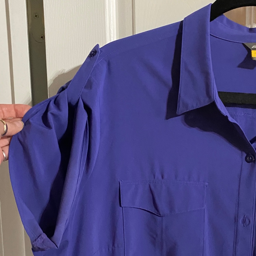 Eddie Bauer Purple Button Down Shirt